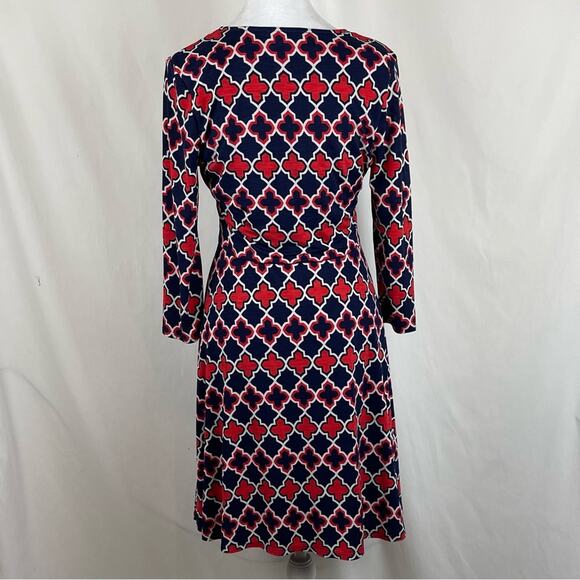 41 Hawthorn Navy, Red & White Faux Wrap Office Career Dress NWOT Size M - Picture 5 of 14